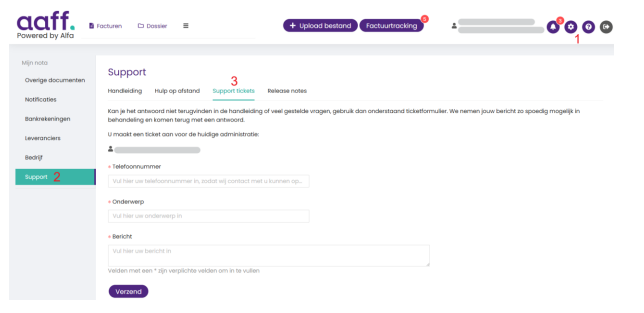 Support ticket aanmaken - Release Notes Mijn Alfa - 30 sept 2024