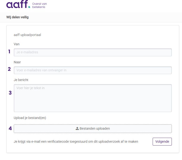 Startscherm Wij delen veilig