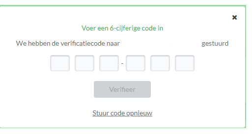 Verificatiecode Wij delen veilig