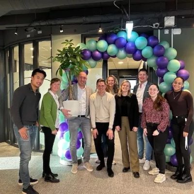 Collega's bij de opening van kantoor Hoorn