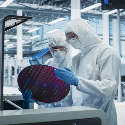 Medewerkers werken aan innovatie in hightech maakindustrie