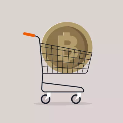 Cryptomunt in winkelmandje