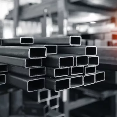 metalen buizen in fabriek