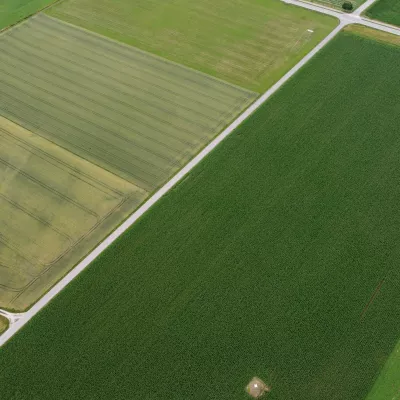 Landbouwgrond bovenaanzicht