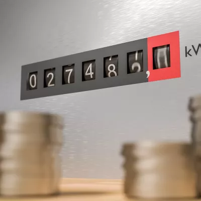 Elektriciteitsmeter met munten