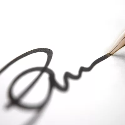 Handtekening zetten