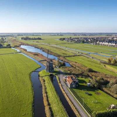 Weilanden vanuit de lucht