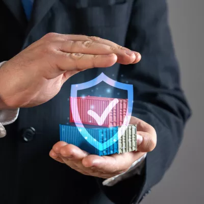 Containers met security check teken