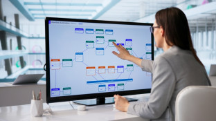 Werkproces op beeldscherm