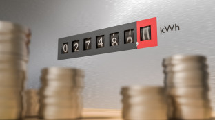 Elektriciteitsmeter met munten